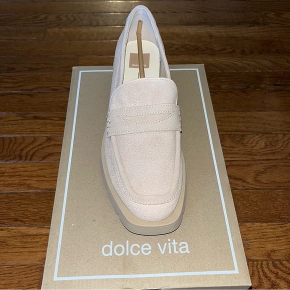 Dolce Vita Elias Loafer Tan Dune Suede Women’s Size 11 Penny Slot Lug Sole - Picture 10 of 16